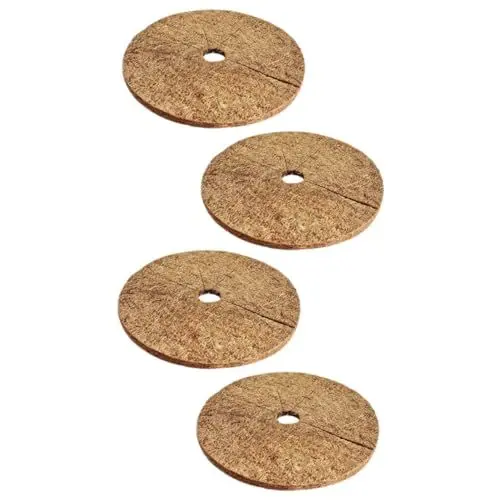 Produktbild: TOYANDONA 4 Stück Coir Mulch Pads Atmungsaktive Kokosfaser Schutzmatten für Pflanzen Blumentöpfe und Gemüse Vielseitig Einsetzbar und Langlebig