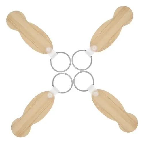 Produktbild: TOYANDONA 4 Stück Einkaufswagen-Token Warenkorb Schlüsselviertel Schlüsselhalter Für Den Einkaufswagen Entriegelungsschlüssel Für Einkaufswagen Einkaufswagenchips Aus Holz Bambus