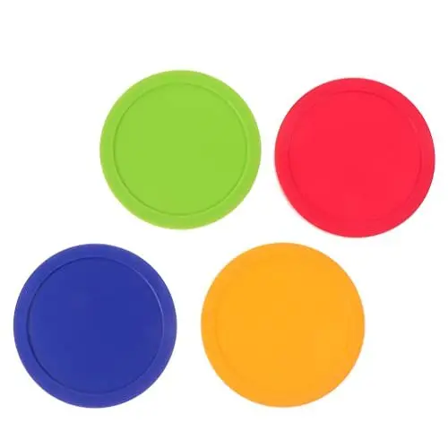Produktbild: TOYANDONA 4stücke Air Hockey Pucks Robuste Ersatzscheiben Für Tischspiele Runde Pucks Für Spielzimmer Und Freizeitparks