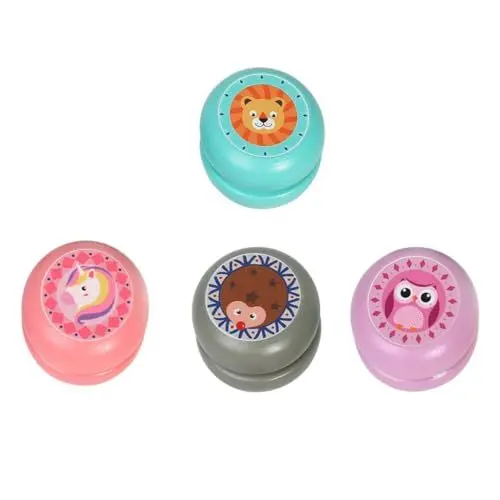 Produktbild: TOYANDONA 4 Stück Hölzernes Jo-jo Yoyo-Spielzeug Kinder Yoyo Outdoor-spielset Für Kinder Outdoor-Spielzeug Yoyo-Ball Für Kinder Fingerspinnen Yoyo Lager Yoyo Fußballspielzeug Holz