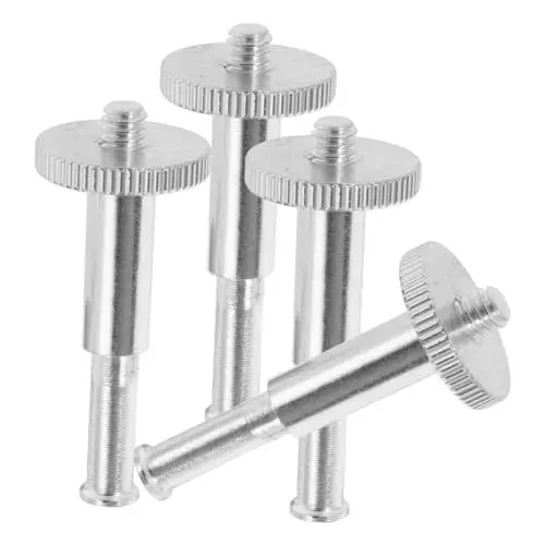 Produktbild: TOYANDONA 4 Stück Mikrofonständer Mikrofonzubehör Metalladapter Mikroständeradapter Mikrofonarm Flugzeugkopfhöreradapter Kamera-Monitor Mikrofon-Ersatzständer-Adapter Mikrofonadapter Silver