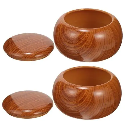 Produktbild: TOYANDONA 4 Stück Sie Glas Für Chinesisches Schach Organizer Mit Deckel Schach GEH Zum Pott Kann Würfel Go Spielsteine ​​Halter Schachbrett Für Schach Fall