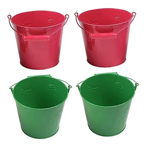 Produktbild: TOYANDONA 4 Stück Strandeimer Angeleimer Spielzeug Mini-eimerspielzeug Strandspielzeug Strand Eimer Spielzeug Für Lustiger Eimer Für Kinder Sandeimer Für Kinder Wassereimer-Spielzeug Eisen