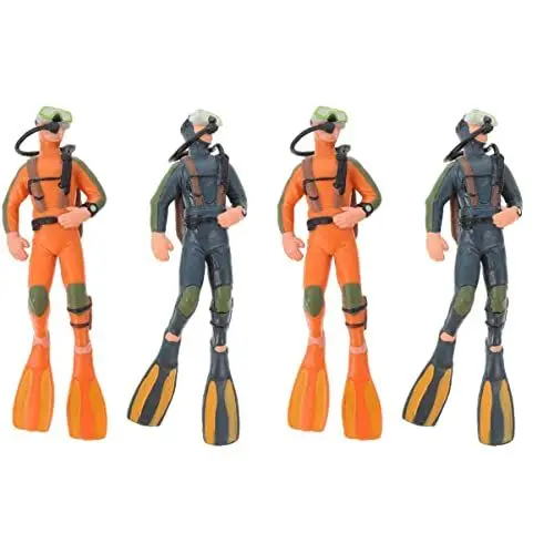 Produktbild: TOYANDONA 4 Stück Tauchermodell Unterwasser-actionfiguren Dekorationen Für Aquarien Zubehör Für Aquarien Desktop-Dekoration Statuen Von Unterwassermenschen Taucherlampe PVC
