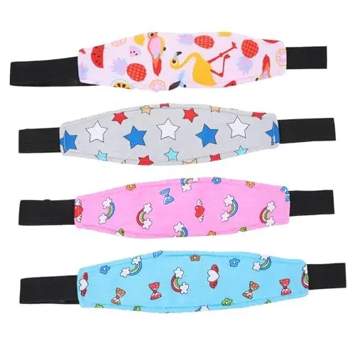Produktbild: TOYANDONA 4 Stück sicherheitsarmband kinder kinderschutzgurt Babykopfstütze fürs Auto Kleinkindersitz Auto Schlafband für Kinder Nackenhalter für Autositze reine Baumwolle