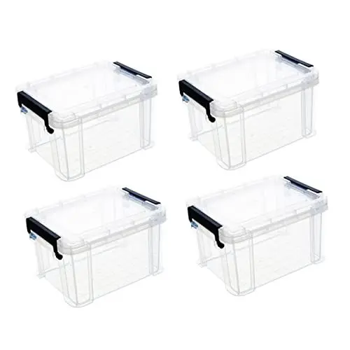 Produktbild: TOYANDONA 4 Stücke Boxen Mini-aufbewahrung Sbox Winzige Aufbewahrungsbehälter Organisator Für Nagelkunst Schreibwarenkoffer Perlenbehälter Spielzeug Plastik Aufbewahrungstasche Miniatur Weiß