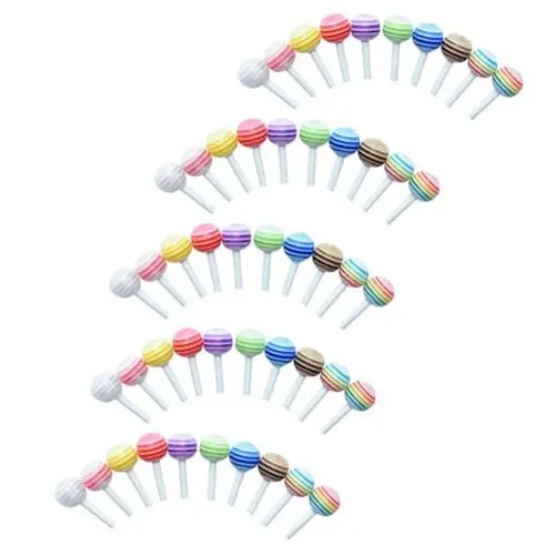 Produktbild: TOYANDONA 50 Simulation Lutscher Mini-Cake-Pops puppenhaus süßigkeiten kinderspielzeug Spielzeug für Kinder Miniforce-Spielzeuge Kinder Auto Spielzeug Plastik bunter Lutscher 3D