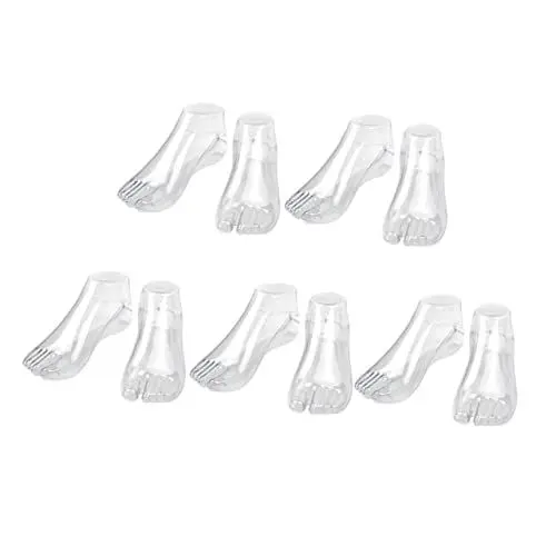 Produktbild: TOYANDONA 5 Paar Schuhspanner Sneaker Sandalen Mädchensocken Kleinkinder Jungensocken Acryl-Fußmodell-Werkzeuge Babyfüße Schaufenster Kinderfüße Schaufensterpuppe Kinderschuhe