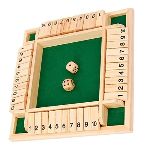 Produktbild: TOYANDONA 5 Sätze Flop Getränke Requisiten Puzzle-Spielzeug Familienbrettspiele Kneipe Two Player Games interaktive Spiele Brettspiel aus Holz mit Würfeln Würfelspiel aus Holz Flanell Green