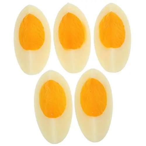 Produktbild: TOYANDONA 5st Simulierte Gekochte Eier Künstliches Halbes Ei Lebensmittelmodelle Halbe Eier-küchen-Requisiten Hühnerei-Modelle Künstliche Eimodelle Requisiten Für Die Küchenfotografie PVC