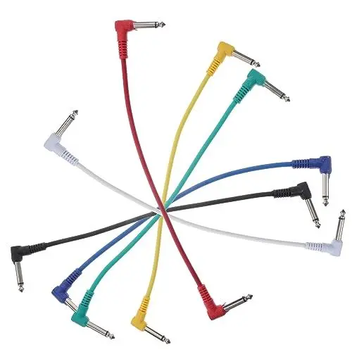 Produktbild: TOYANDONA 6St Audio Kabel gitarrenkabel guitar cable Gitarren-Verbindungskabel Signalkabel Patchkabel Gitarren flache Patchkabel Musikinstrumente Bass-Audiokabel Patchkabel für E-Gitarre PVC