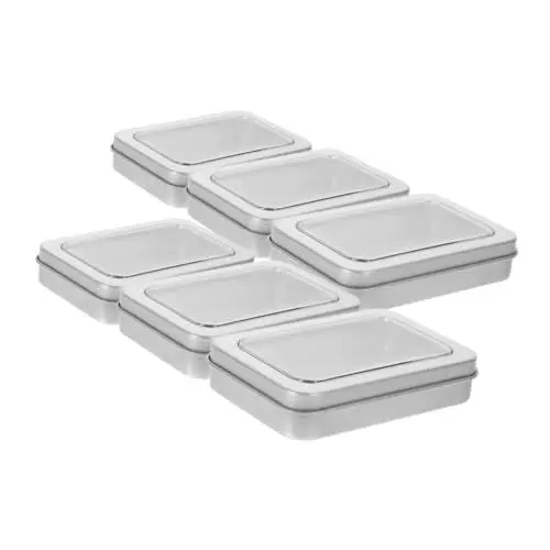 Produktbild: TOYANDONA Kartendeck Box Karten Box 6st Aufbewahrungskiste Aufbewahrung Von Visitenkarten Leeres Pokerkartenetui Kartenspiel Spielkarten Organizer Spielkartenetui Kartenboxen Für Karten Eisen Silver