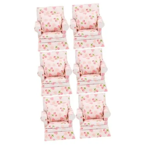 Produktbild: TOYANDONA 6 STK Puppenstubensofa Puppenhaus-Minimöbel-Sofa Mini-Puppenhaus einzelsofa Dekoration Schlafzimmer Kissencouch Mini-Einzelcouch für Puppenhaus Puppenhausmöbel im Maßstab 1:12 Ob11