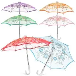 Produktbild: TOYANDONA 6 STK Regenschirm Der Braut Brautschirm Regenschirm Minischirme Für Dekorationszwecke Blumenmädchen-Regenschirm Vintage- Spitze Regenschirm Tanzen Kind