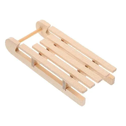 Produktbild: TOYANDONA 6 STK Weihnachtsschlittenverzierungen Mini-schreibtischverzierung Schlittenverzierung Tischschlitten Puppenhaus-Schlitten-Ornament Desktop- Holz Weihnachten