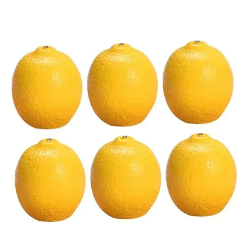 Produktbild: TOYANDONA 6 Stück Künstliche Früchte Zitronen Mini Obst Modell Künstliche Zitrone Gefälschte Mini Zitrone Künstliche Miniatur Zitrone Mini Faux Zitronen Mini Künstliche