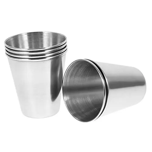 Produktbild: TOYANDONA 6 Stücke Edelstahl Weinglas Edelstahl Tassen Für Kinder Reise Espresso Tasse Edelstahl Kaffee Becher Camping Kaffeetasse Metall Kaffeebecher Metall Teebecher Hause Tassen Maru