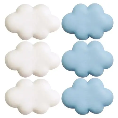 Produktbild: TOYANDONA 6stücke Wolkenform Kühlschrankaufkleber Kreative Magnete Aufkleber Für Heimdekoration Im Büro Weiß Blau Jede Farbe