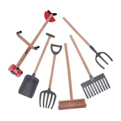 Produktbild: TOYANDONA 6-teiliges Set Garten-werkzeug-ornament Gefäßwerkzeuge Sand Rake Zen Garten Mini-umpflanzset Kunststoff Mini Bauernhof Werkzeug Mini Strand Spielsets Kind Puppe Sandkasten Pvc