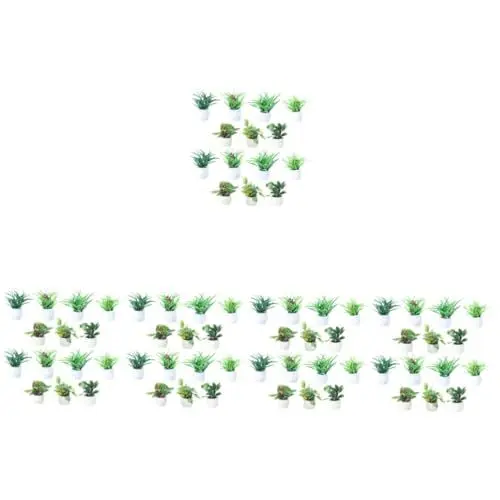 Produktbild: TOYANDONA 70 STK 35 cm Mini-Topfpflanze Miniatur-Hausbedarf Mikrolandschaftsfiguren Miniatur-Puppenhauspflanzen kunstpflanze kunstplflanze Mini-Gartendekoration Mini-Bonsai-Modell Plastik