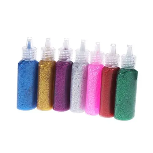 Produktbild: TOYANDONA 7-Teiliges Set Stereokleber Funkelkleber zum Basteln funkelnder Kleber Kinderkleber Kinder-Kits basteln für Kinder bastelmaterial für Kinder Glitzerkleber Kinder malen Kleber