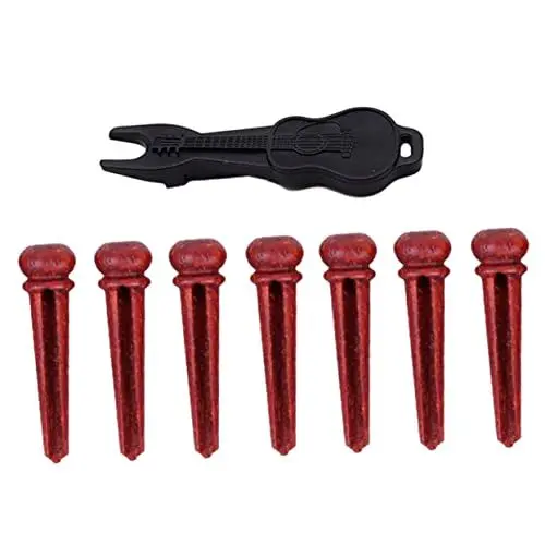 Produktbild: TOYANDONA 7st Nägel Für Gitarrensaiten Bass-stegstifte Pins Für Akustische Gitarre Gitarrensteg-pin-entferner Bridge-gitarre Gitarren-brückenstifte Ananas-gitarre Kokos Gitarre Kakao-ananas