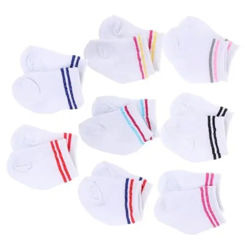 Produktbild: TOYANDONA 8 Paar Puppenzubehör Babykostüme Mädchenkostüme Amerikanische Puppen Outfits Für Mädchen Outfit Babysocken Puppen Für Mädchen Kostüme Für Mädchen Puppensocken DIY