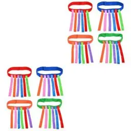 Produktbild: TOYANDONA 8 STK Spielzeug zum Fangen des Schwanzes Outdoor-Partyspiele für Kinder Mädchen Spielzeug Tanktops lustiger Schwanzfang Gürtel Spiele Junge schnapp dir den Bandgürtel Weste