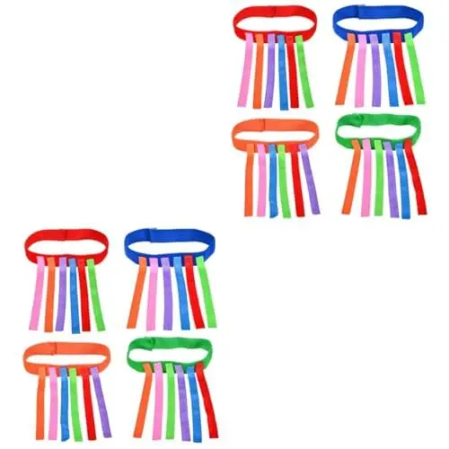 Produktbild: TOYANDONA 8 STK Spielzeug zum Fangen des Schwanzes Outdoor-Partyspiele für Kinder Mädchen Spielzeug Tanktops lustiger Schwanzfang Gürtel Spiele Junge schnapp dir den Bandgürtel Weste