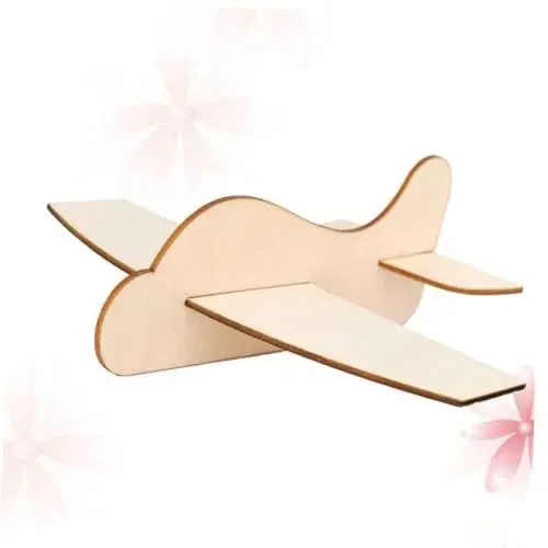 Produktbild: TOYANDONA 8st Holzspielzeug Zum Bemalen Holz Selber Machen Flugzeugspielzeug Aus Holz Unvollendete Holzverzierung Unbemalte Holzverzierung Unfertige Holzflugzeuge Zubehör Bambus Leer
