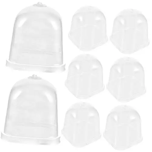 Produktbild: TOYANDONA 8stücke Teiliges Transparenter Pflanzenwachstums-Dome Humidity Dome Für Garten Und Balkon Schützt Pflanzen Vor Frost Und Schädlingen Für Anzucht Und Pflege Von Setzlingen