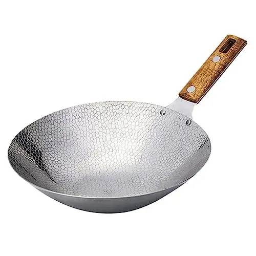 Produktbild: TOYANDONA Bratpfanne Aus Edelstahl Bratpfannen Mit Antihaftbeschichtung Wok Für Herd Herdzubehör Küchenzubehör Wok Grillen Alltägliche Pfanne Wok-pfanne Japanische Pfanne Rostfreier Stahl