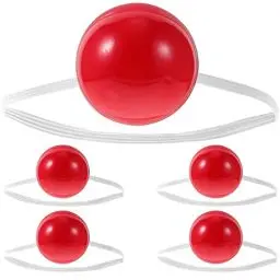 Produktbild: TOYANDONA Clownsnasen Rot 5Pcs Red Circus Clown Nase Gro? Weihnachten Kostüm Party Liefert Kunststoff Blinkende Clown Nase für Halloween Weihnachten Leuchtend Rote Nase
