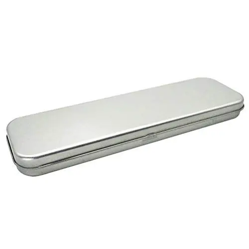 Produktbild: TOYANDONA Federmäppchen Metall Bleistift Box Schreibwaren Fall rechteckige Aufbewahrungskoffer für Studenten (Silber Silver