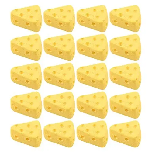 Produktbild: TOYANDONA Gefälschte Käse Spielzeug 50Pcs Küche Lebensmittel Käse Simulation Käsekuchen Lebensmittel Figurinres für Handgemachte Schule Wohnkultur Mini Käse Ornament