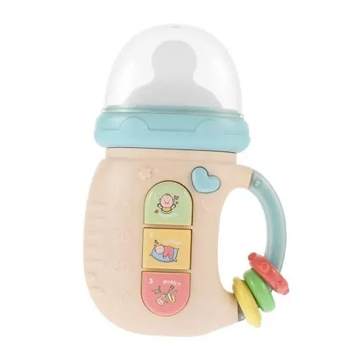 Produktbild: TOYANDONA Geschichte Maschine Babyfläschchen Spielzeug Musikalisches Spielzeug leuchtspielzeug glowingtoy zweisprachiges Flaschenspielzeug für Babys Musikspielzeug für die Früherziehung Rosa