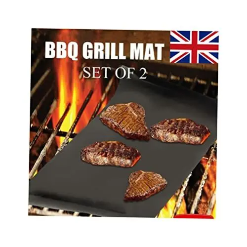 Produktbild: TOYANDONA Grillmatte Hitzebeständig Und Antihaftbeschichtet Ofeneinlage Für Backunterlage Spülmaschinengeeignet Grillblech Für Gemüse Und Fleisch Schwarz