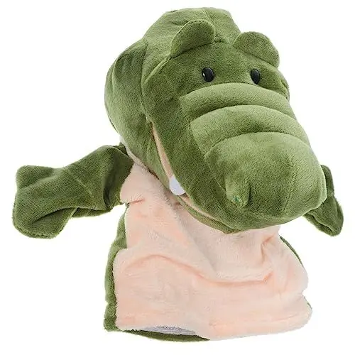 Produktbild: TOYANDONA Handpuppen Krokodil Plüschtier Zoo Alligatorpuppen Weiche Plüschhandpuppen Zum Geschichtenerzählen Unterrichten Vorschul-Rollenspielspielzeug