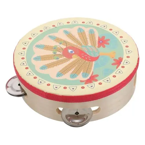 Produktbild: TOYANDONA Handtamburin-trommel Für Junge Mädchen Tragbares Musikspielzeug Handtrommel Mit Klarem Klang Geeignet Für Kleinkinder Fördert Rhythmusgefühl Und Motorische Fähigkeiten