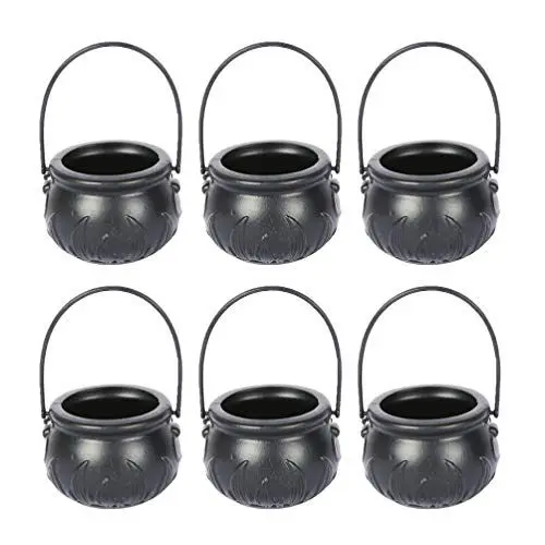 Produktbild: TOYANDONA Hexenbonbonkessel 12 Stück Mini Süßigkeiten Kessel Halloween Süßigkeiten Eimer Mini Süßigkeiten Kessel Kessel Halloween Party Gefälligkeiten für Kinder Mini Halloween Eimer