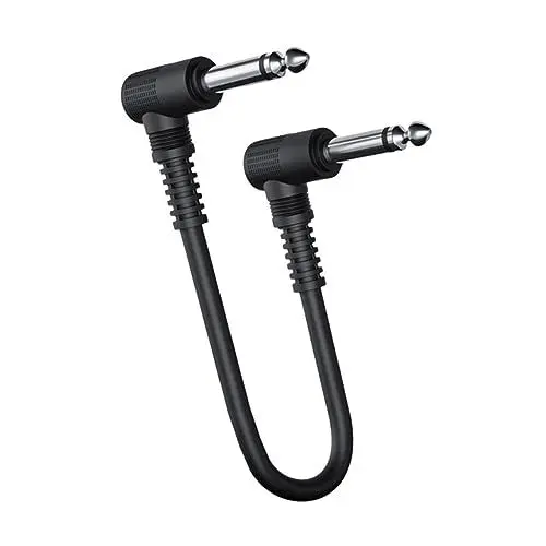 Produktbild: TOYANDONA 20CM Instrumentenkabel Für Gitarre Bass Keyboard Und Effektpedale Klinke Gerade Auf Gerade Schwarzes Kabel Für Optimale Klangübertragung