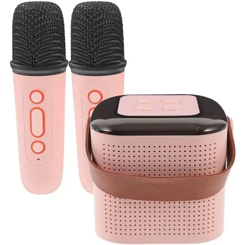 Produktbild: TOYANDONA Karaoke-Maschine Für Kinder 1 Satz Lautsprecher Mit 2 Kabellosen Mikrofonen Buntes Licht Mini-Karaoke-Maschine Winziger Lautsprecher Für Das Heimbüro