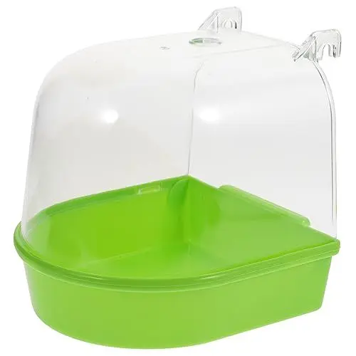 Produktbild: TOYANDONA Kasten Papagei Badewanne Große Vogeltränke Für Käfig Cockatiel Bad Drinnen Klein Papageienbad Vogelbad Vogel Badewanne Vögel Liefern Vogel Badewanne Green Abs