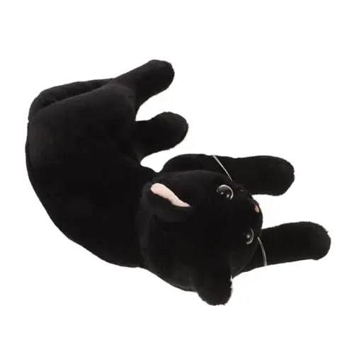 Produktbild: TOYANDONA Katze Plüschtier Schwarze Katzen-kuscheltiere Ausgestopfte Katzen Katze Ausgestopfte Tiere Stofftier Katze Schwarze Katze Plüsch Kuscheltiere Katze Halloween-Figuren Black