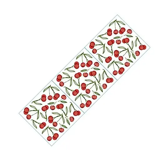 Produktbild: TOYANDONA Kirsche Wand Aufkleber Obst Schälen Und Stick Wand Decals PVC Wand Kunst Abziehbilder Abnehmbare Selbst- Adhesive Schlafzimmer Tapete für Kinder Schlafzimmer Wohnzimmer