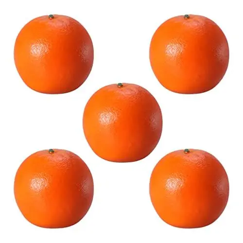 Produktbild: TOYANDONA Künstliche Orangen Deko Obst Gefälschte Früchte Deko 5 Stücke Lebensmittel Spielzeug Realistische Food Scherzartikel Lernspielzeug für Restaurant Schaufenster Party Foto Requisiten 30 Stücke