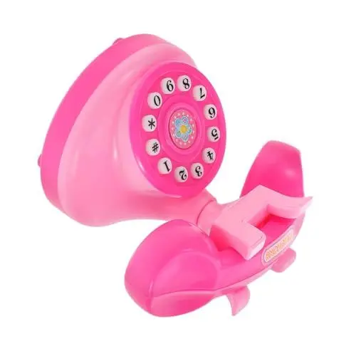 Produktbild: TOYANDONA Mini-Telefonspielzeug Handy Spielzeug Stellen Sie Sich EIN Spielzeugtelefon vor Rollenspiel Spielzeug Pädagogisches Spielzeug Telefon vorgeben Telefon Spielzeug Plastik Rosa