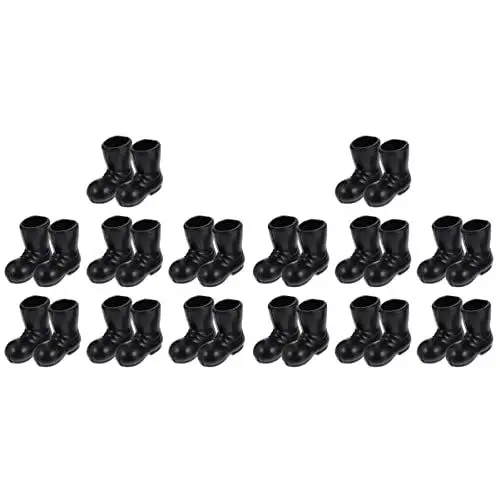 Produktbild: TOYANDONA Mini- Schuhe 14 Paar Puppenschmuck Weihnachtsmann Schuhe Modell Deko Mini Stiefel Mini Weihnachtsmann Puppenschuhe Für Wichtel