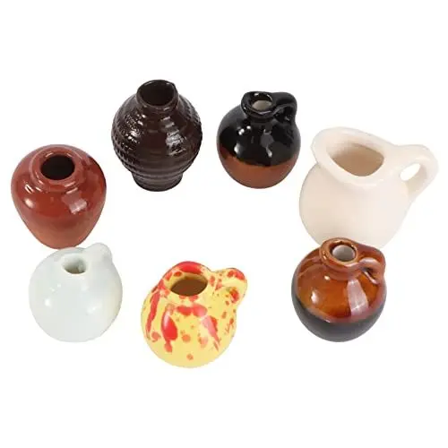 Produktbild: TOYANDONA Mini-vasen-Set in Mehreren Stilen Keramik-miniaturvase Für Mini-szenendekor Elegante Mini-hausverzierung Zufälliger Stil