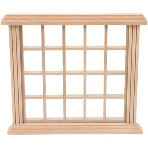 Produktbild: TOYANDONA Puppenhaus-Fenster Im Maßstab 1:12 DIY-Miniatur-Holzmöbel Modell Kleine Leere Holzornamente Winziges Schlafzimmer Fensterrahmen Mini-Puppenhaus-Zubehör Fotografie-Requisiten